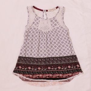 Rewind Lace and Floral Tank Top